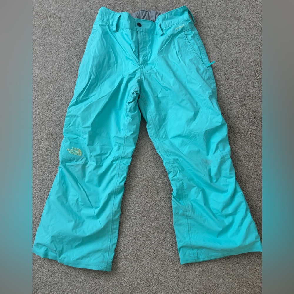 The North Face, girls sz L teal snow pants